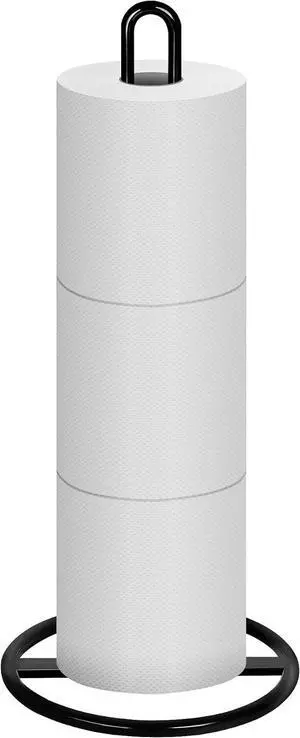 Toilet Paper Holder Stand, OBODING, Black Freestanding Toilet Paper Holder for Storing 3 Rolls of Toilet Papers (Black) Toilet Paper Holder Stand, OBODING, Black Freestanding Toilet Paper Holder for Storing 3 Rolls of Toilet Papers (Black)