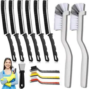 Commercial-Grade Crevice Cleaning Brush Set, Ultra-Stiff Heavy-Duty Gap Scrubber Tools for Bathroom Grout, Window Tracks & Auto Detailing, Zero Cross-Contamination,12Pcs Commercial-Grade Crevice Cleaning Brush Set, Ultra-Stiff Heavy-Duty Gap Scrubber Tools for Bathroom Grout, Window Tracks & Auto Detailing, Zero Cross-Contamination,12Pcs