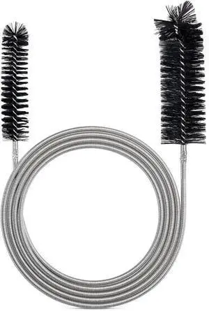 RayTour Extra-Thick Drain Brush with Stronger Spring - 67-Inch Flexible Pipe Cleaning Tool - Dual Bristle Heads - Ideal for Curved Pipes and Slim Holes Black RayTour Extra-Thick Drain Brush with Stronger Spring - 67-Inch Flexible Pipe Cleaning Tool - Dual Bristle Heads - Ideal for Curved Pipes and Slim Holes Black