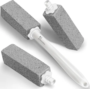 Maryton Pumice Stone for Toilet Cleaning with Extra Long Handle, Replaceable Design, 1 Cleaning Handle, 3 Cleaning Stones Refills, Easy for Removing Stubborn Hard Water Stains Buildups Maryton Pumice Stone for Toilet Cleaning with Extra Long Handle, Replaceable Design, 1 Cleaning Handle, 3 Cleaning Stones Refills, Easy for Removing Stubborn Hard Water Stains Buildups