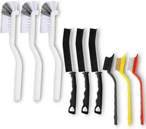 9 Pack Crevice Cleaning Brush Set, Hard Bristle Detail Brush Set for Deep Cleaning Kitchen, Bathroom, Grout, Sink, Bottle, Blender, Corners, Tight Spaces 9 Pack Crevice Cleaning Brush Set, Hard Bristle Detail Brush Set for Deep Cleaning Kitchen, Bathroom, Grout, Sink, Bottle, Blender, Corners, Tight Spaces