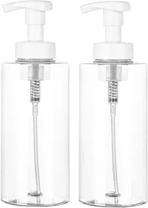 UUJOLY Foaming Soap Dispenser, 17 OZ Refillable Plastic Soap Pump Bottle for Liquid Soap, Shampoo, Body Wash, 2 Pcs, Clear UUJOLY Foaming Soap Dispenser, 17 OZ Refillable Plastic Soap Pump Bottle for Liquid Soap, Shampoo, Body Wash, 2 Pcs, Clear