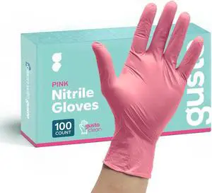 GUSTO Disposable Pink Nitrile Gloves GUSTO Disposable Pink Nitrile Gloves