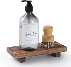 Wood Pedestal Soap Stand, Farmhouse Wood Riser, Soap Dish Holder/Tray Counter Decor for Bathroom Kitchen, Rustic Candle Plant Holder, Display Rectangular Decorative (Antique Walnut) Wood Pedestal Soap Stand, Farmhouse Wood Riser, Soap Dish Holder/Tray Counter Decor for Bathroom Kitchen, Rustic Candle Plant Holder, Display Rectangular Decorative (Antique Walnut)