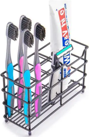Toothbrush Holders for Bathroom, Stainless Steel, Black Toothbrush Holders for Bathroom, Stainless Steel, Black