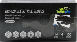 4 Mil Disposable Nitrile Gloves, Black, Large, Food Safe, Powder-Free 4 Mil Disposable Nitrile Gloves, Black, Large, Food Safe, Powder-Free