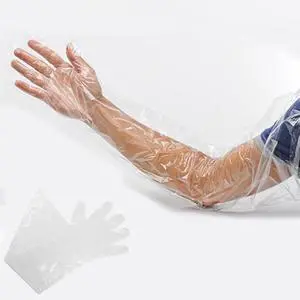 50pcs Disposable Long Plastic Gloves, Veterinary Insemination Gloves, Full Arm Long Sleeve, Field Dressing, 35 Inches, Transparent, Waterproof 50pcs Disposable Long Plastic Gloves, Veterinary Insemination Gloves, Full Arm Long Sleeve, Field Dressing, 35 Inches, Transparent, Waterproof