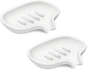 Silicone Soap Dish for Bathroom,Bar Soap Holder for Shower,2 Pack White Silicone Soap Dish for Bathroom,Bar Soap Holder for Shower,2 Pack White
