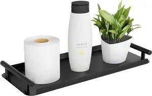 FEILERN Toilet Paper Basket, Toilet Tank Tray with Handle for Organizing FEILERN Toilet Paper Basket, Toilet Tank Tray with Handle for Organizing