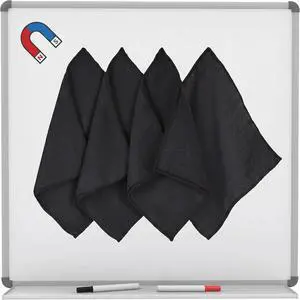 Tatuo 4 Pcs Dry Erase Cloth, Magnetic Eraser, 10 in(Black) Tatuo 4 Pcs Dry Erase Cloth, Magnetic Eraser, 10 in(Black)