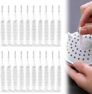 20 Pieces Shower Head Cleaning Brush for Small Hole, 2026 New Multifunctional Shower Head Cleaner Tool, Gap Hole Anti-Clogging Cleaning Brush for Showers Heads, Household Bathroom (White) 20 Pieces Shower Head Cleaning Brush for Small Hole, 2026 New Multifunctional Shower Head Cleaner Tool, Gap Hole Anti-Clogging Cleaning Brush for Showers Heads, Household Bathroom (White)