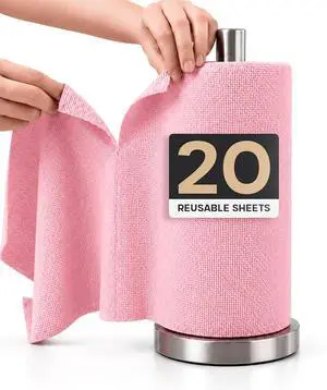 Microfiber Cleaning Cloth Roll 20 Sheets 11" x 10" Tear Away Microfiber Towel Roll Reusable Paper Towels Washable Ultra Absorbent Lint-Free Cleaning Cloths for Kitchen, Car and Home Use, Pink Microfiber Cleaning Cloth Roll 20 Sheets 11" x 10" Tear Away Microfiber Towel Roll Reusable Paper Towels Washable Ultra Absorbent Lint-Free Cleaning Cloths for Kitchen, Car and Home Use, Pink