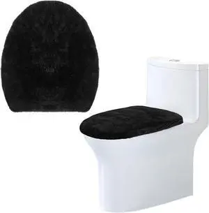 Bremorou Microfiber Toilet Lid Cover Soft Velvet Toilet Cover Machine Washable Absorbent Comfortable Durable Adjustable Toilets Seat Covers Fits Most Toilets Lids Elastic Bottom Fabric Seat (Black) Bremorou Microfiber Toilet Lid Cover Soft Velvet Toilet Cover Machine Washable Absorbent Comfortable Durable Adjustable Toilets Seat Covers Fits Most Toilets Lids Elastic Bottom Fabric Seat (Black)