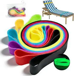 6-Pack Beach Towel Bands for Cruise Chairs, 3 Glow in The Dark & 3 Solid Silicone Towel Clips Alternative, Windproof Cruise Accessories Must Haves & Beach Vacation Essentials 6-Pack Beach Towel Bands for Cruise Chairs, 3 Glow in The Dark & 3 Solid Silicone Towel Clips Alternative, Windproof Cruise Accessories Must Haves & Beach Vacation Essentials