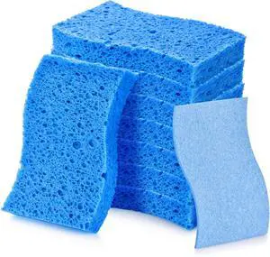 8PCS Blue Dish Washing Kitchen Sponge, Compressed Pack, Save Space 8PCS Blue Dish Washing Kitchen Sponge, Compressed Pack, Save Space
