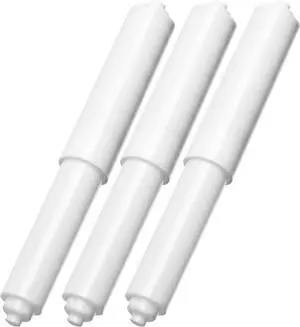 3 Pack Toilet Paper Holder Replacement Rod, Spring Loaded Roller, Universal Fit for Most Bathroom Tissue Holders, White 3 Pack Toilet Paper Holder Replacement Rod, Spring Loaded Roller, Universal Fit for Most Bathroom Tissue Holders, White