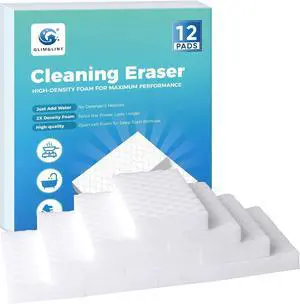 GLIMGLINT 12PK Magic Sponges Cleaning Eraser, Powerful Scrubber Foam Pads GLIMGLINT 12PK Magic Sponges Cleaning Eraser, Powerful Scrubber Foam Pads