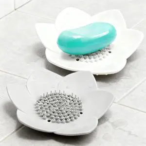 2 Pcs Lotus Shape Shower Steamer Tray, Silicone Soap Holder Non-Slip, Flower Shape Draining Soap Dishes with Drainage for Shower Non-Slip Holders Bathtub, Sink & Modern Bathroom Décor 2 Pcs Lotus Shape Shower Steamer Tray, Silicone Soap Holder Non-Slip, Flower Shape Draining Soap Dishes with Drainage for Shower Non-Slip Holders Bathtub, Sink & Modern Bathroom Décor