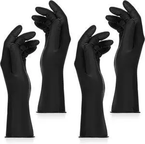SynHHergyx Hair Color Gloves, 2 Pairs Reusable Rubber Gloves Hair Dye Glove SynHHergyx Hair Color Gloves, 2 Pairs Reusable Rubber Gloves Hair Dye Glove