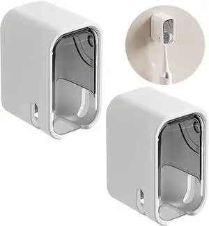 2PCS Toothbrush Holders Wall Mounted with Cover Tooth Brush Holder 2PCS Toothbrush Holders Wall Mounted with Cover Tooth Brush Holder