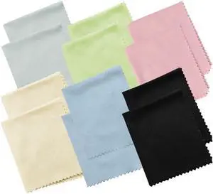 12 Pack Microfiber Cleaning Cloths Color Glasses Cloth Lens Wipes Cloth for Lenses, Screens, Cameras, Eyeglasses 6"x7" 12 Pack Microfiber Cleaning Cloths Color Glasses Cloth Lens Wipes Cloth for Lenses, Screens, Cameras, Eyeglasses 6"x7"