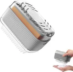 LELEMON Soap Dish with Drain Multifunctional Soap Dish Soap Cleaning Storage 3 in 1 Foaming Box for Home Bathroom Kitchen Keep Soap Dry&Easy to Clean(Grey) LELEMON Soap Dish with Drain Multifunctional Soap Dish Soap Cleaning Storage 3 in 1 Foaming Box for Home Bathroom Kitchen Keep Soap Dry&Easy to Clean(Grey)