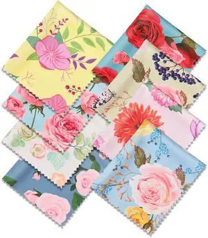 8 Pack Microfiber Cleaning Cloths (7" x 6") Multicolor Flower Glasses Cleaning Cloth for Eyeglasses, Camera Lens, Cell Phones, Laptops, LCD TV Screens and More 8 Pack Microfiber Cleaning Cloths (7" x 6") Multicolor Flower Glasses Cleaning Cloth for Eyeglasses, Camera Lens, Cell Phones, Laptops, LCD TV Screens and More