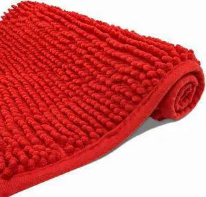 Chenille Bath Mat Microfiber Floor Mat Baby Bath Mat for Kids Washable Bathroom Dry Fast Water Absorbent Shower Mat Area Rug (15.3" x 23.2", Red) Chenille Bath Mat Microfiber Floor Mat Baby Bath Mat for Kids Washable Bathroom Dry Fast Water Absorbent Shower Mat Area Rug (15.3" x 23.2", Red)