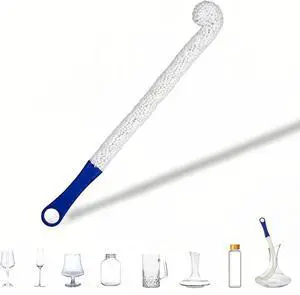 Long Bottle Brush Cleaner for Decanter and Water Bottle, 16 Inch Flexible Foam Cleaning Wand for Vases, Wine Glasses, and Glassware with Hanging Storage Design Long Bottle Brush Cleaner for Decanter and Water Bottle, 16 Inch Flexible Foam Cleaning Wand for Vases, Wine Glasses, and Glassware with Hanging Storage Design