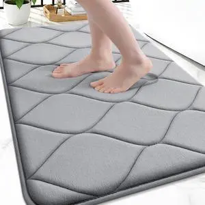 Smiry Memory Foam Bath Mat 30x20, Ultra Soft Absorbent Bathroom Rugs Smiry Memory Foam Bath Mat 30x20, Ultra Soft Absorbent Bathroom Rugs