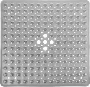 ADOV Square Shower Mat Non Slip, 21 x 21 inch Bath Mat, 164 Suction Cups ADOV Square Shower Mat Non Slip, 21 x 21 inch Bath Mat, 164 Suction Cups