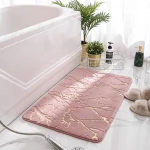 Marble Bathroom Rugs Nonslip Pink Bathroom Mats Ultra Soft Washable Bath Mats for Bathroom Floor Mats Carpet Water Absorbent Shower Rug Decoration for Kitchen Bedroom Living Room Marble Bathroom Rugs Nonslip Pink Bathroom Mats Ultra Soft Washable Bath Mats for Bathroom Floor Mats Carpet Water Absorbent Shower Rug Decoration for Kitchen Bedroom Living Room