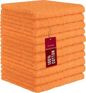 DecorRack 10 Pack 100% Cotton Wash Cloth, Luxurious Soft, 12 x 12 inch Ultra Absorbent, Machine Washable Washcloths, Apricot (10 Pack) DecorRack 10 Pack 100% Cotton Wash Cloth, Luxurious Soft, 12 x 12 inch Ultra Absorbent, Machine Washable Washcloths, Apricot (10 Pack)
