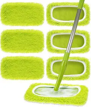 6 Pack Reusable Microfiber Mop Pads for Swiffer Sweeper Mop 6 Pack Reusable Microfiber Mop Pads for Swiffer Sweeper Mop