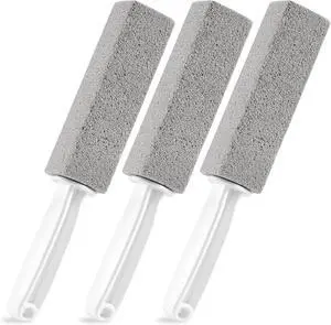 3 Pack Pumice Stone for Toilet Bowl Cleaning with Handle, Scouring Stick Remove Toilet Bowl Hard Water Rings, Calcium Buildup and Rust for Cleaning Toilet, Bathroom, Kitchen Sink, Grill (Gray) 3 Pack Pumice Stone for Toilet Bowl Cleaning with Handle, Scouring Stick Remove Toilet Bowl Hard Water Rings, Calcium Buildup and Rust for Cleaning Toilet, Bathroom, Kitchen Sink, Grill (Gray)