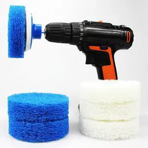 7 Piece Drill Brush Attachment Set - Power Scrub Pad Cleaning Kit Power Scrubbing Drill Attachment - Cleaning Scouring Pads (Blue and White) 7 Piece Drill Brush Attachment Set - Power Scrub Pad Cleaning Kit Power Scrubbing Drill Attachment - Cleaning Scouring Pads (Blue and White)