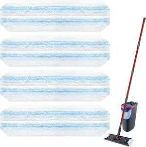 4 Pack Mop Replacement Pads Compatible with O Ceda H2prO Flat Mop System 4 Pack Mop Replacement Pads Compatible with O Ceda H2prO Flat Mop System