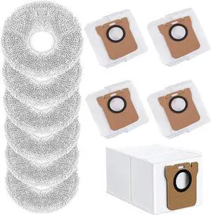 Microfiber Mop Pads Dust Bags for Dreame L40 Ultra/L10S Ultra/ L10S Ultra Gen2/X40 Ultra/L10s Pro Ultra Heat/L20 Ultra/ L10S Plus/X30 Ultra/X40 Master/L10 Ultra Robot Vacuum (Gray + White) Microfiber Mop Pads Dust Bags for Dreame L40 Ultra/L10S Ultra/ L10S Ultra Gen2/X40 Ultra/L10s Pro Ultra Heat/L20 Ultra/ L10S Plus/X30 Ultra/X40 Master/L10 Ultra Robot Vacuum (Gray + White)