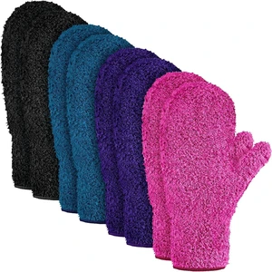 Bencailor 4 Pair Microfiber Dust Mitt, Black, Purple, Rose Red, Dark Blue Bencailor 4 Pair Microfiber Dust Mitt, Black, Purple, Rose Red, Dark Blue