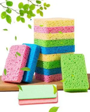 METUUTER Kitchen Sponges 12 Pack Natural Cellulose for Non Scratch Cleaning METUUTER Kitchen Sponges 12 Pack Natural Cellulose for Non Scratch Cleaning