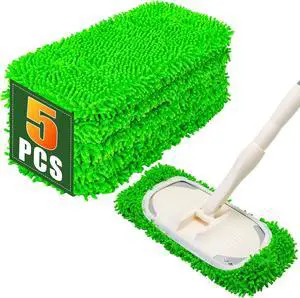 Mop Pads for Swiffer Sweeper Reusable Microfiber 5PCS Dry Wet Replacement Mop Pad Refills Sweeping Mopping Cloths for Floor Cleaning Mop Pads for Swiffer Sweeper Reusable Microfiber 5PCS Dry Wet Replacement Mop Pad Refills Sweeping Mopping Cloths for Floor Cleaning
