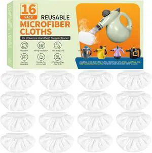 16-Pack Universal Microfiber Cloths, Handheld Steam Cleaner Attachments - Steam Cleaner Accessories Compatible with Bissell Steam Shot, Wagner, McCulloch, Comforday, PurSteam and More 16-Pack Universal Microfiber Cloths, Handheld Steam Cleaner Attachments - Steam Cleaner Accessories Compatible with Bissell Steam Shot, Wagner, McCulloch, Comforday, PurSteam and More