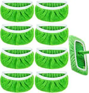 8 Pack Reusable Microfiber Mop Pads for Swiffer Sweeper (Mop not Include) 8 Pack Reusable Microfiber Mop Pads for Swiffer Sweeper (Mop not Include)