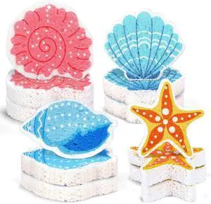 Whaline 8Pcs Starfish Shell Kitchen Sponges Water Absorbing Dish Washing Sponge Summer Sea Snail Starfish Shell Non Scratch Cleaning Scrub Sponges for Summer Home Kitchen Bathroom Whaline 8Pcs Starfish Shell Kitchen Sponges Water Absorbing Dish Washing Sponge Summer Sea Snail Starfish Shell Non Scratch Cleaning Scrub Sponges for Summer Home Kitchen Bathroom