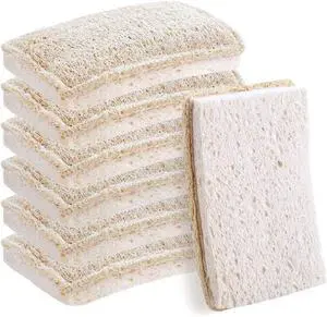 Loofah Dish Sponges Kitchen,Organic Natural Sponges for Dishes,Non Scratch Eco Friendly Biodegradable for Cleaning,6PCS Loofah Dish Sponges Kitchen,Organic Natural Sponges for Dishes,Non Scratch Eco Friendly Biodegradable for Cleaning,6PCS