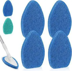 Baderke 4 Pcs Tub Tile Scrubber Cleaning Brush Pad (Without Handle), Blue Baderke 4 Pcs Tub Tile Scrubber Cleaning Brush Pad (Without Handle), Blue