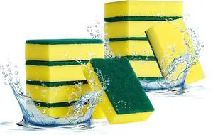 10-Pack Heavy Duty Scrub Sponges, Non-Scratch Kitchen Sponge with Durable Scouring Pad, Dual-Sided Cleaning Sponge for Dishes, Pots, Pans, Sinks Extra Absorbent & Long-Lasting 10-Pack Heavy Duty Scrub Sponges, Non-Scratch Kitchen Sponge with Durable Scouring Pad, Dual-Sided Cleaning Sponge for Dishes, Pots, Pans, Sinks Extra Absorbent & Long-Lasting