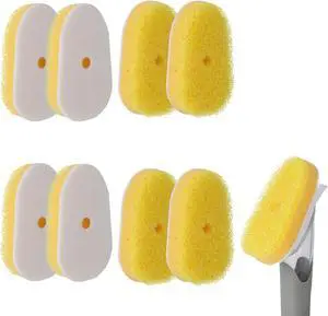 8 Packs Dish Wand Sponge Refills for Scrub Daddy Dish Daddy - Replacement Heads for Dish Sponges, Non Scratch Dish Washing Scrubbers, Ideal for Kitchen Cleaning, Yellow (Only Sponge Heads) 8 Packs Dish Wand Sponge Refills for Scrub Daddy Dish Daddy - Replacement Heads for Dish Sponges, Non Scratch Dish Washing Scrubbers, Ideal for Kitchen Cleaning, Yellow (Only Sponge Heads)