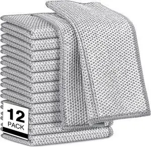 AIDEA Non Scratch Wire Dishcloth 12PK, Dish Cloths for Washing Dishes 7"×8" AIDEA Non Scratch Wire Dishcloth 12PK, Dish Cloths for Washing Dishes 7"×8"