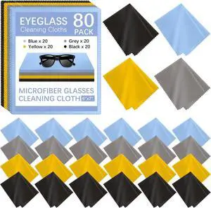 80 Pack Microfiber Cleaning Cloth for Glasses, Multi-Color Eye Glasses Cleaning Cloth Bulk 6"x7" Microfiber Cleaner Lens Cloths for Eyeglasses, Camera Lenses, TV Screens, Cell Phones and Laptops 80 Pack Microfiber Cleaning Cloth for Glasses, Multi-Color Eye Glasses Cleaning Cloth Bulk 6"x7" Microfiber Cleaner Lens Cloths for Eyeglasses, Camera Lenses, TV Screens, Cell Phones and Laptops